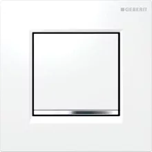   Geberit vizeldevezérlés pneumatikus működtetéssel, 30 típusú működtetőlap, fehér/fényes króm 116.017.KJ.1