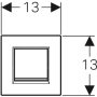 Geberit vizeldevezérlés pneumatikus működtetéssel, 30 típusú működtetőlap, fekete/fényes króm 116.017.KM.1