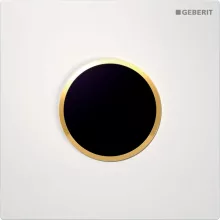   Geberit vizeldevezérlés elektronikus működtetéssel, hálózati üzem, 10 típusú takarólap, fehér/aranyozott 116.025.KK.1