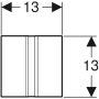 Geberit vizeldevezérlés elektronikus működtetéssel, hálózati üzem, 50 típusú takarólap, vörösarany/szálcsiszolt 116.026.QB.1