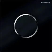   Geberit vizeldevezérlés elektronikus működtetéssel, elemes működtetés, 10 típusú takarólap, fekete/fényes króm 116.035.KM.1