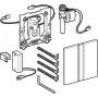 Geberit vizeldevezérlés elektronikus működtetéssel, elemes működtetés, 50 típusú takarólap, vörösarany/szálcsiszolt 116.036.QB.1