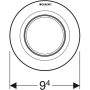 Geberit 01 pneumatikus, 1 mennyiséges öblítésű vezérlő, EasyClean bevonattal, matt króm 116.040.JQ.1