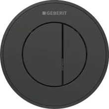 Geberit pneumatikus öblítő vezérlő kétmennyiséges működéssel, fekete és matt fekete kivitelben