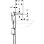 Geberit Brenta fali mosdócsaptelep falsík alatti vezérlőhöz 17 cm, keverő nélkül, matt fekete 116.271.14.1