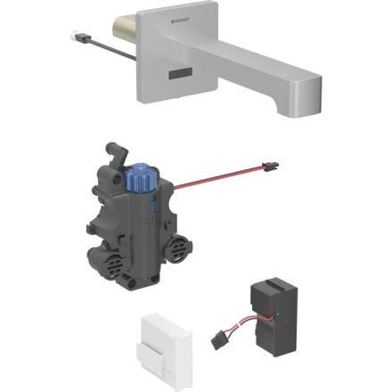 Geberit Brenta csaptelep vezérlőhöz 17 cm, termosztatikus keverővel, szálcsiszolt 116.277.SN.1