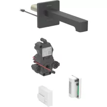   Geberit Brenta fali mosdócsaptelep keverő nélkül 22 cm, generátoros, matt fekete 116.295.14.1