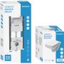 Geberit Duofix szerelőelem Rimless fali WC csészével, Delta öblíőtartállyal és nyomólappal 118.402.21.2