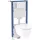 Geberit Duofix szerelőelem öblítőtartállyal és Sigma20 nyomólappal, iCon fali WC ülőkével 118.404.11.3