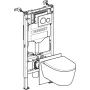 Geberit Duofix szerelőelem öblítőtartállyal és Sigma20 nyomólappal, iCon fali WC ülőkével 118.404.11.3