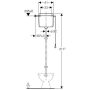 Geberit AP123 magasra szerelhető WC öblítőtartály lánccal, fehér 123700111 (123.700.11.1)