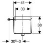 Geberit 123 magasra szerelhető falon kívüli öblítőtartály, távműködtetéshez 123701111 (123.701.11.1)