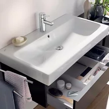   Geberit iCon mosdó, 75 cm, csaplyuk középen, túlfolyóval 124075000