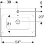 Geberit iCon pultra ültethető mosdó, 60x48.5 cm 124560000