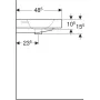 Geberit iCon pultra ültethető mosdó 90x48,5 cm, csaplyukkal és túlfolyóval, fehér 124590000