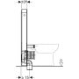 Geberit Monolith menta üveg szanitermodul talpon álló WC-hez, 101 cm 131.002.SL.5