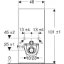 Geberit Monolith betonhatású szanitermodul fali WC-hez, 101 cm 131.021.JV.5