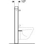 Geberit Monolith fehér üveg szanitermodul bidéhez törölközőtartóval, 101 cm 131.030.SI.5