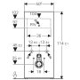 Geberit Monolith modul fali WC-hez, 114 cm fehér üveg 131.031.SI.5 (131.031.SI.5)