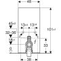 Geberit Monolith Plus palahatású szanitermodul talpon álló WC-hez, 101 cm 131.202.00.7