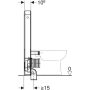 Geberit Monolith Plus palahatású szanitermodul talpon álló WC-hez, 101 cm 131.202.00.7