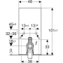 Geberit Monolith Plus betonhatású szanitermodul talpon álló WC-hez, 101 cm 131.202.JV.7