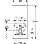 Geberit Monolith Plus láva szanitermodul fali WC-hez, 101 cm 131.221.JK.7