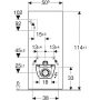 Geberit Monolith Plus palahatású szanitermodul fali WC-hez, 114 cm 131.231.00.7