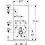 Geberit Monolith Plus láva szanitermodul fali WC-hez, 114 cm 131.231.JK.7