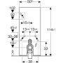 Geberit Monolith Plus palahatású szanitermodul talpon álló WC-hez, 114 cm 131.233.00.7