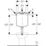 Geberit AP116 alacsony szerelésű WC tartály, 2 mennyiséges öblítés, fehér 136430111 (136.430.11.1)