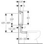 Geberit AP116 alacsony szerelésű WC tartály, 2 mennyiséges öblítés, fehér 136430111 (136.430.11.1)