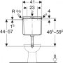 Geberit AP110 Alacsony elhelyezésű WC tartály, öblítés-stop működtetésű, fehér 136610111 (136.610.11.1)