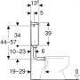 Geberit AP110 Alacsony elhelyezésű WC tartály, öblítés-stop működtetésű, fehér 136610111 (136.610.11.1)