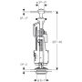 Geberit 240 típusú öblítőszelep, kerámia öblítőtartályhoz (kétmennyiséges) 136902212 (136.902.21.2)