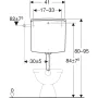 Geberit AP140 falon kívüli WC tartály öblítés-stop funkcióval alpin fehér 140.014.11.1