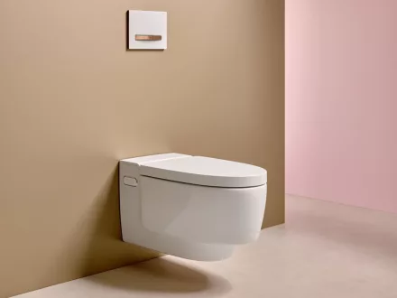 Geberit AquaClean Mera Comfort kerámia fali WC komplett higiéniai berendezés takarólap fehér 146.210.11.1