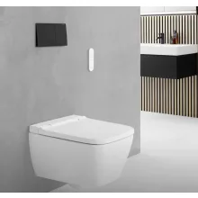   Geberit AquaClean Sela Square komplett higiéniai berendezés, fali kerámia WC, fehér takarólap 146.250.01.1