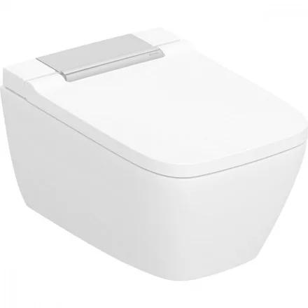 Geberit AquaClean Sela Square komplett higiéniai berendezés, fali kerámia WC, fényes króm takarólap 146.250.21.1