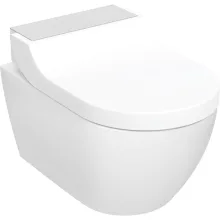   Geberit AquaClean Tuma Comfort komplett higiéniai fali WC, szálcsiszolt rozsdamentes acél takarólap 146.290.FW.1