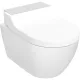 Geberit AquaClean Tuma Comfort komplett higiéniai fali WC, szálcsiszolt rozsdamentes acél takarólap 146.290.FW.1