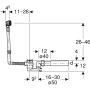 Geberit excenteres kádlefolyó készlet és összefolyó, d52, 150.700.00.6 (150700006)