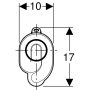 Geberit vizelde szifon, csatlakozás vízszintesen 152950111 (152.950.11.1)