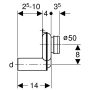 Geberit vizelde szifon, csatlakozás vízszintesen 152950111 (152.950.11.1)