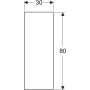 Geberit tolóajtó tükörrel 30x80 cm, jobbra nyíló 154.295.00.1