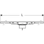 Geberit CleanLine50 zuhanyfolyóka 30-110 cm, szálcsiszolt rozsdamentes acél 154.448.KS.2