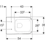 Geberit iCon Square Rimfree fali WC csésze 