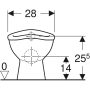 Geberit Bambini mélyöblítésű álló WC kisgyermekek és gyermekek számára 211650000