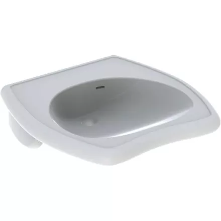 Geberit Vitalis akadálymentes mosdó 55x55 cm, csaplyuk nélkül, túlfolyóval 221556000