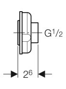 Geberit adapter vizelde elemhez d32-1/2" 242.309.00.1